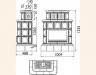 Кафельная печь ABX Karelie, кафельный цоколь, с теплообменником