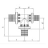 Тройник Rehau Rautitan с уменьш. торцевым проходом 25-25-20 PX