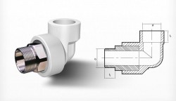 Угольник с наружной резьбой под шестигранник FIRAT 40x1 1/4