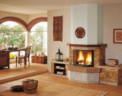 Каминная облицовка Palazzetti Bressanone Exagone Con Panche