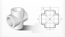 Крестовина FIRAT 20 мм  для полипропиленовых труб под сварку