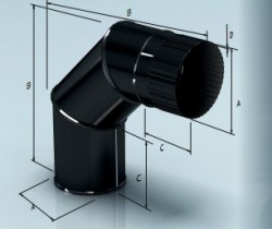 Отвод 90 градусов d=120 мм