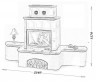 Печь камин Termovision Villach с банкетками