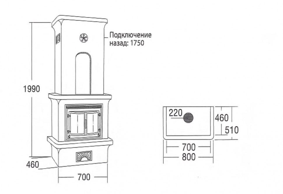 Печь камин чертежи