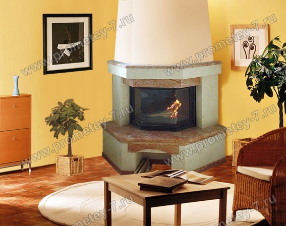 Угловой камин Аэлита