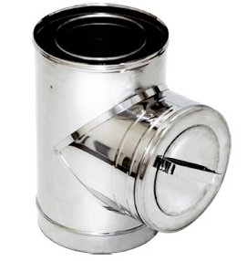 Тройник 90° коаксиальный прочистной CCTDRH 130/200