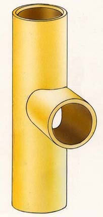 Тройник 45° d=140 mm для подключения