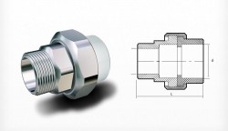 Муфта разъемная с наружной резьбой 25х3/4