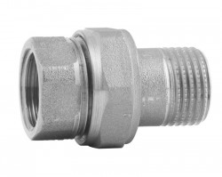 Соединитель прямой никелированный американка 161 1/2