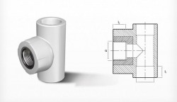 Тройник FIRAT с внутренней резьбой 32х3/4 для полипропиленовых труб
