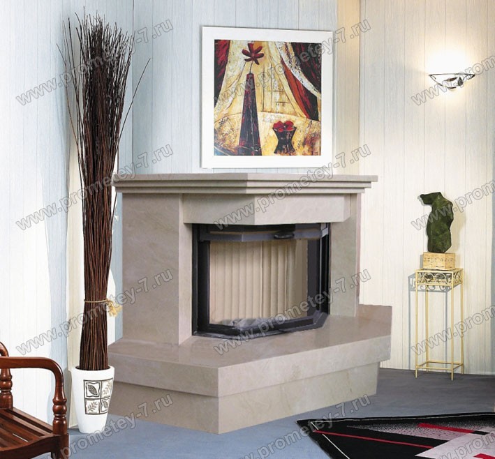 Угловой камин Марго