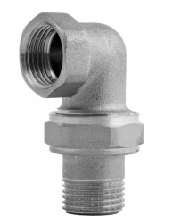 Соединитель угловой никелированный американка 162 1/2