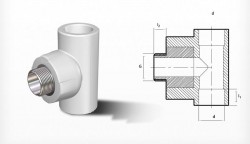 Тройник FIRAT с наружной резьбой 25x1/2 для полипропиленовых труб