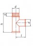 Тройник 90° d=160 mm