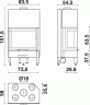 Каминная топка MCZ Airsystem 70 DX/SX - составное угловое стекло